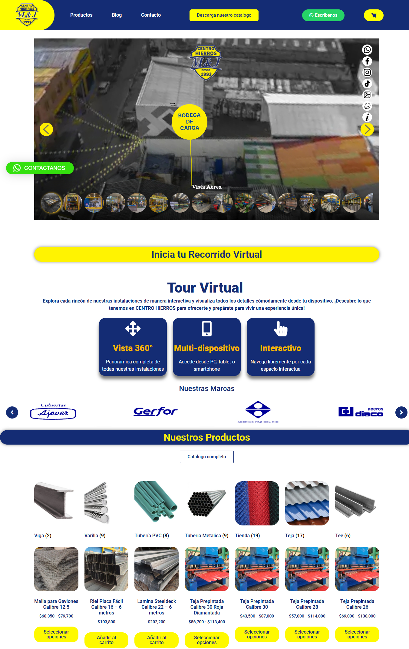 Centro Hierros - Sitio Web