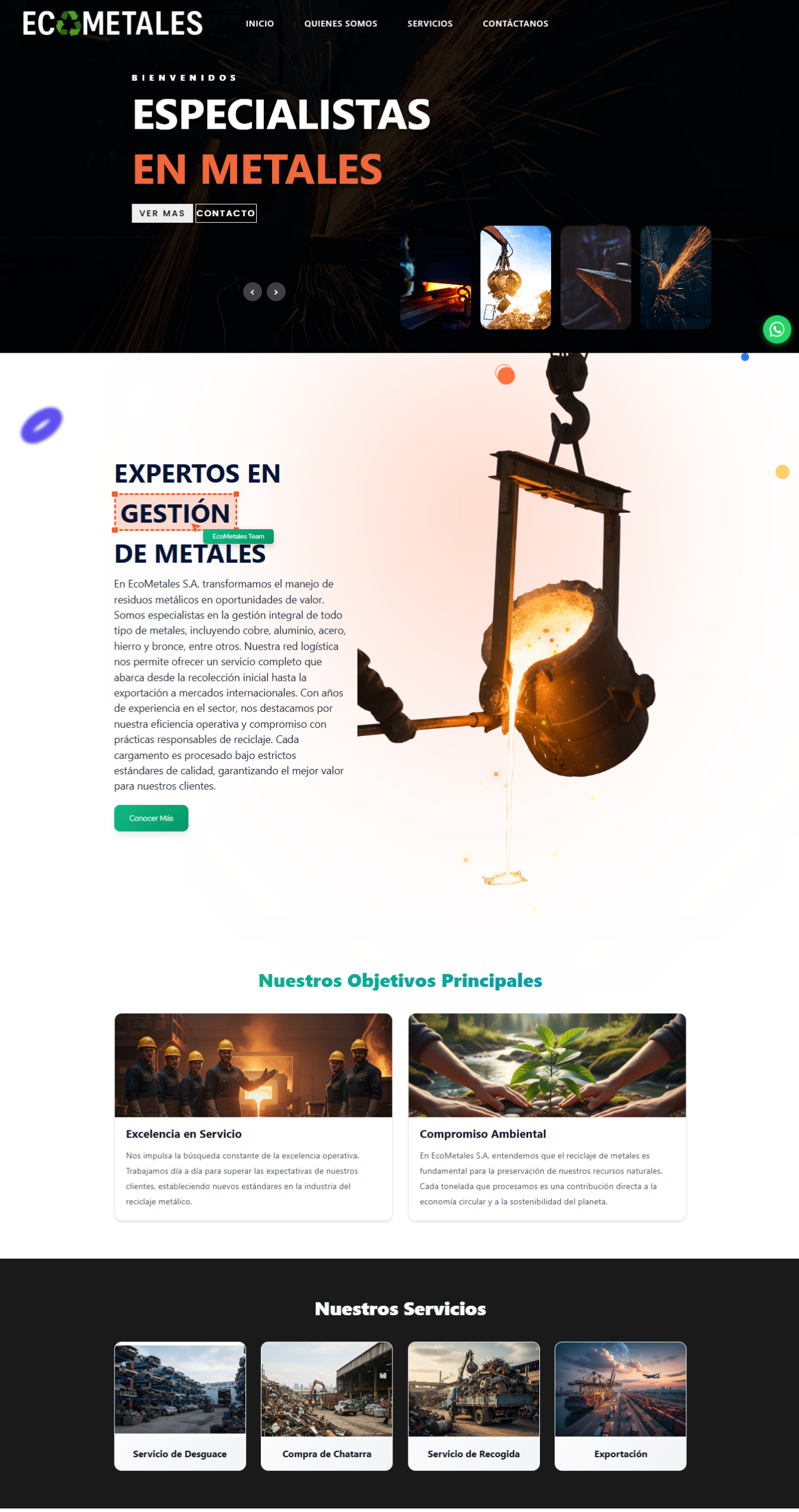 Ecometales - Sitio Web
